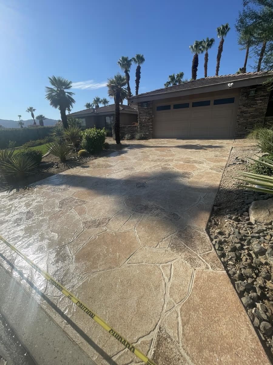 Decorative driveway overlay finish